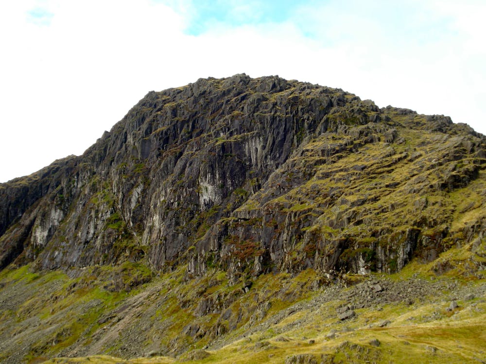 Jack's Rake stretching from the top of the scree, up and to the left.