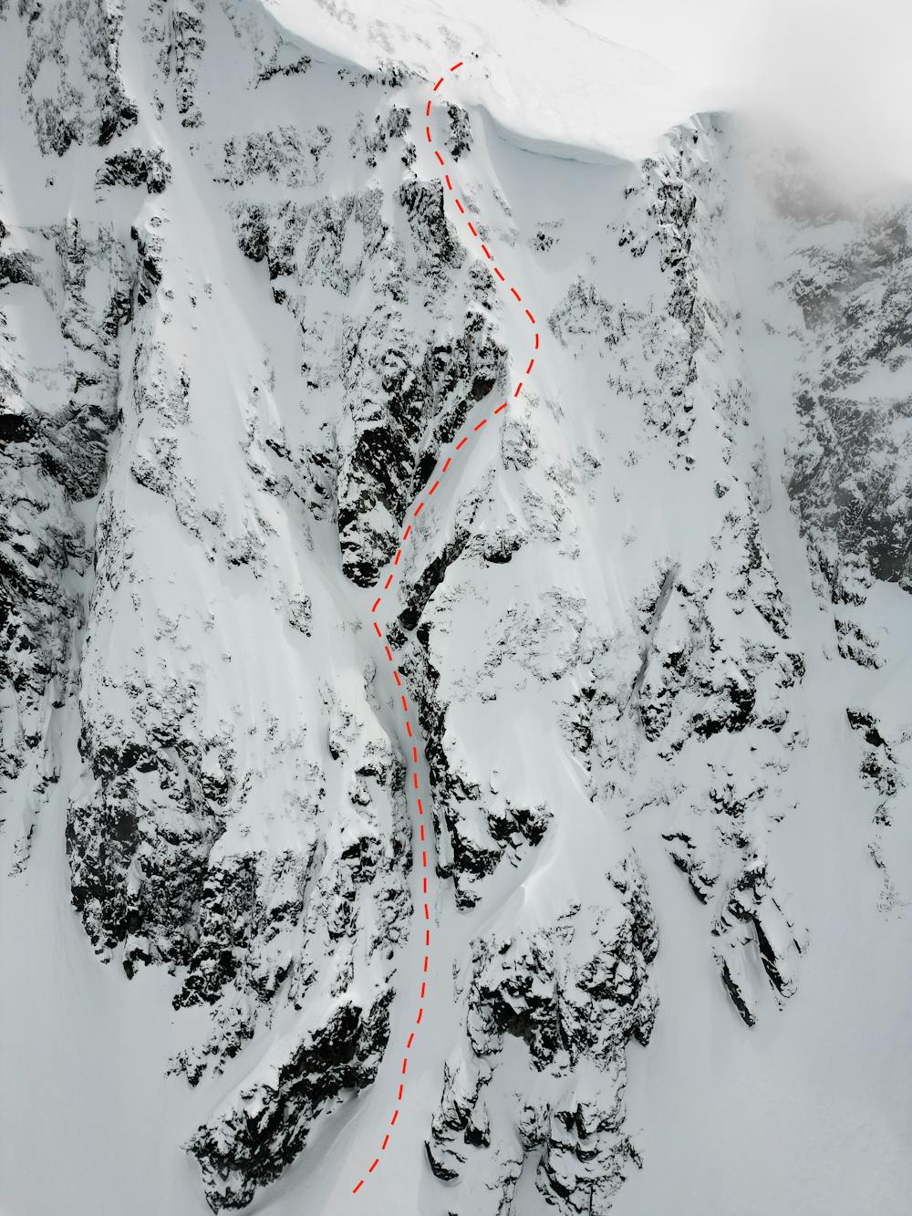 Topo photo of the route.