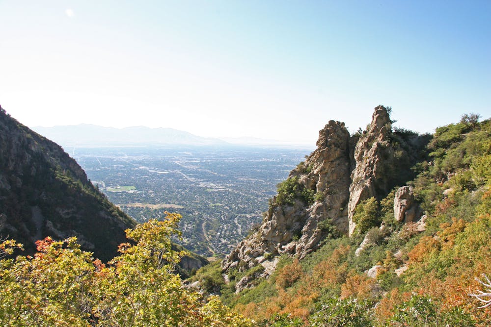 Ferguson Canyon, Utah. View of the Salt Lake Valley.