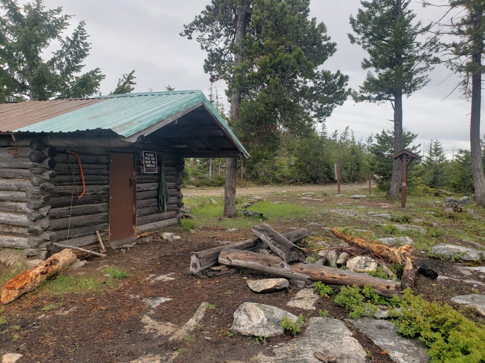 The cabin at Divide Lake