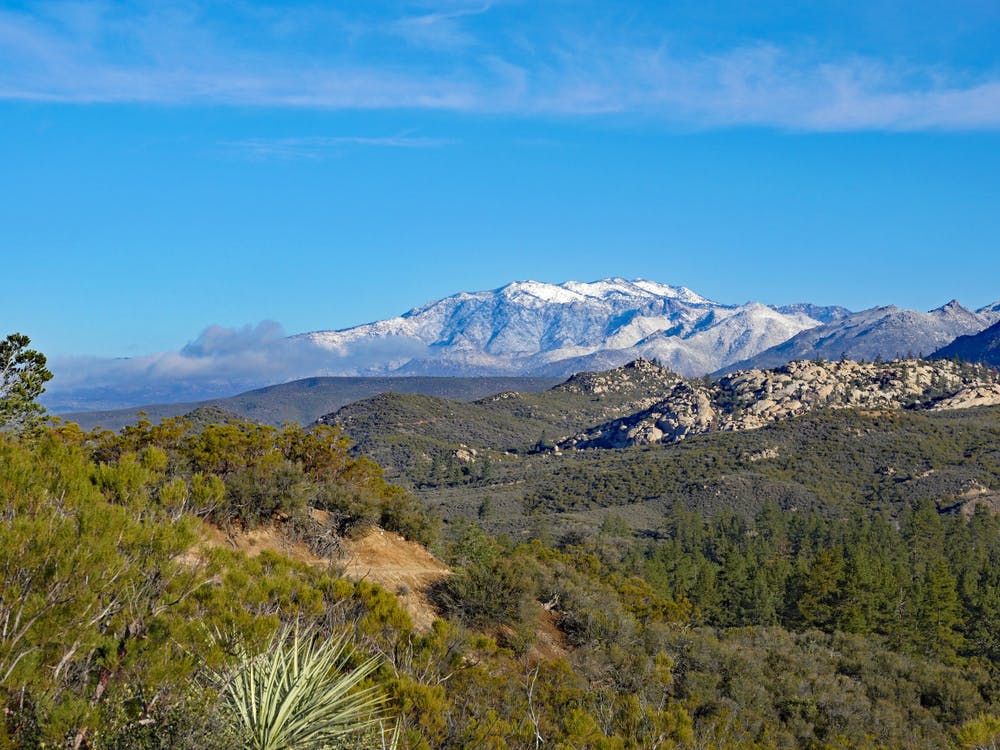 View of the San Jacinto Mountains near from Highway 74