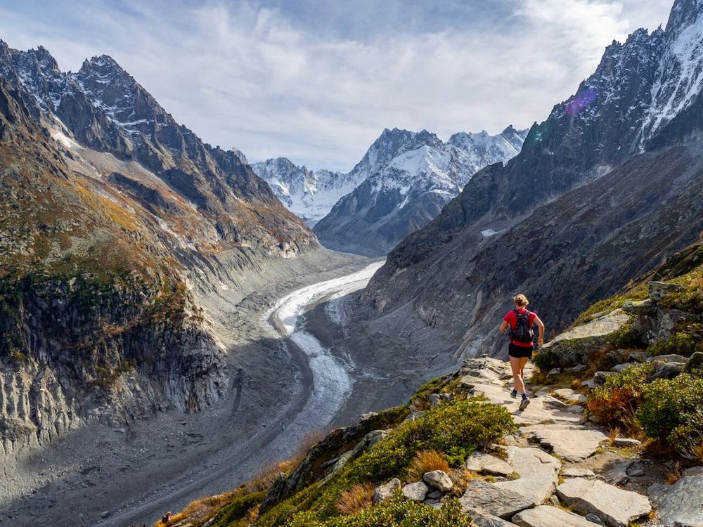 Running down to the Mer de Glace