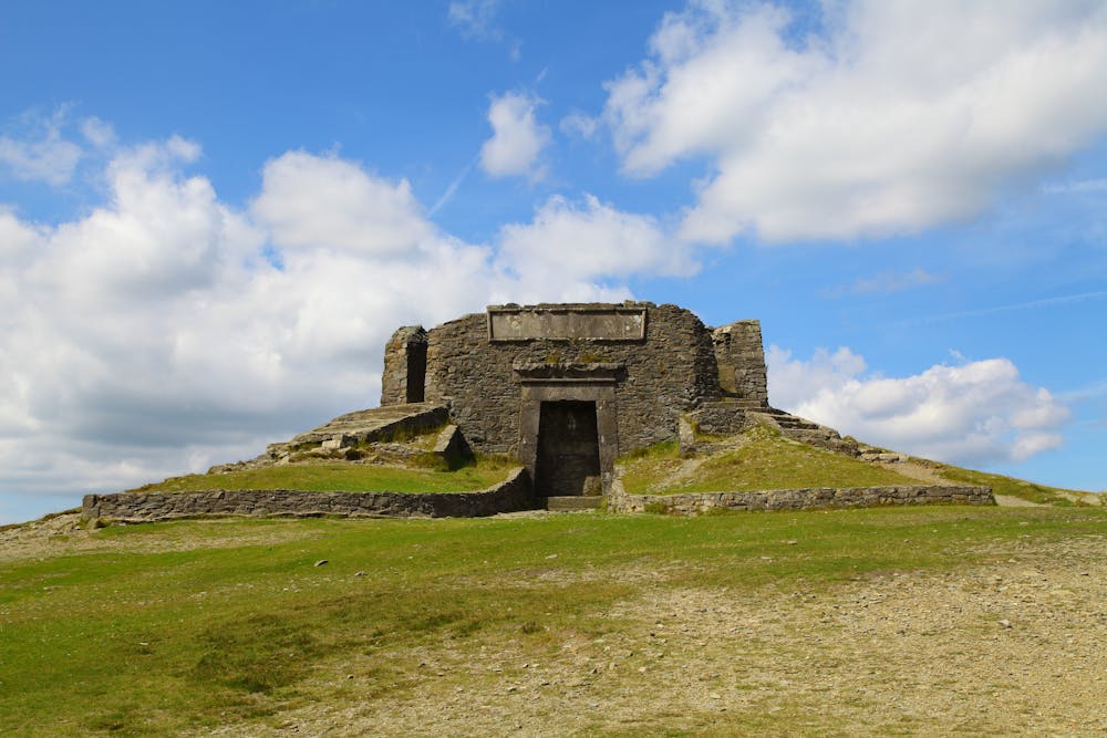 The monument on top of Moel Famau