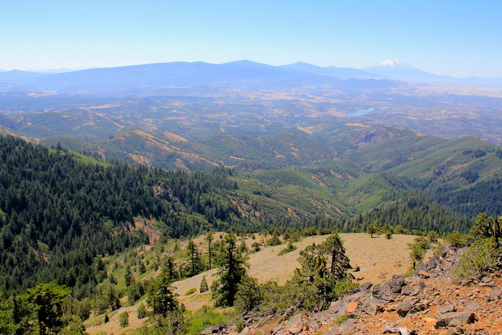 View south to Mount Shasta