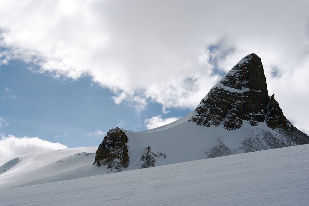 St Nicholas Peak`s north face. The route passes on the left of the peak. 