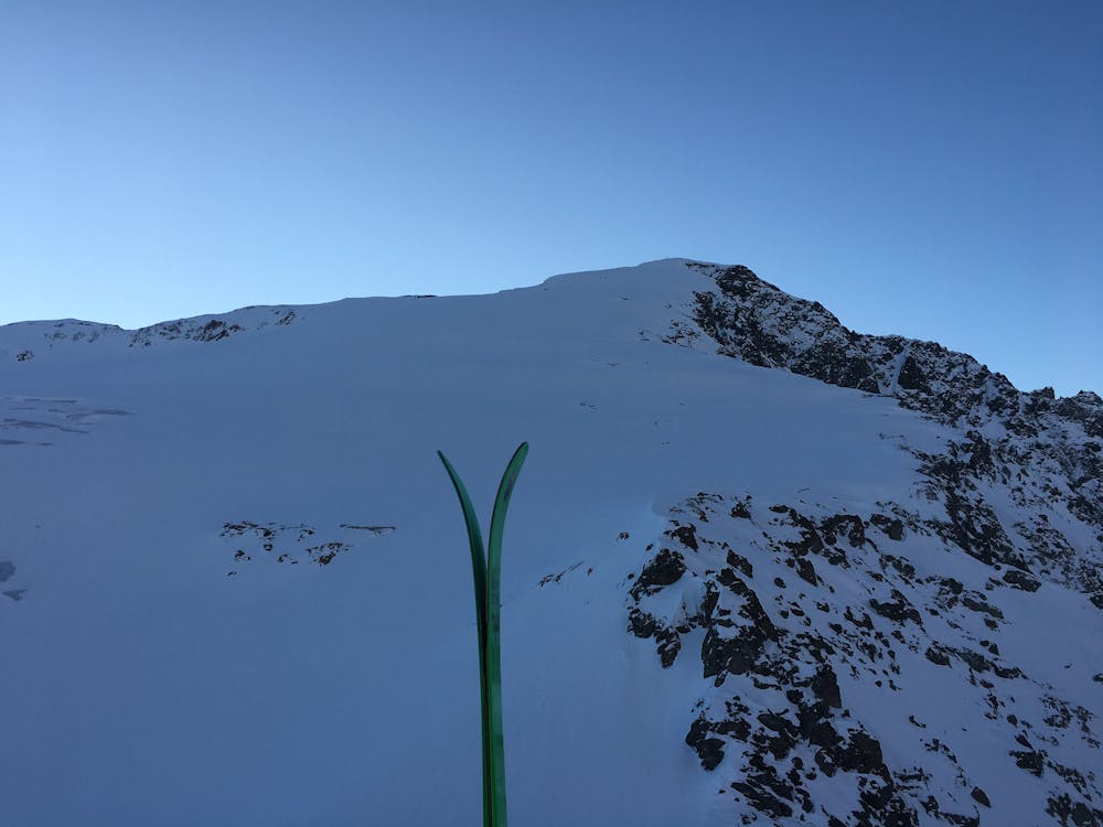 View from Biwak Grassen 2649 m to Summit Grassen 2946 