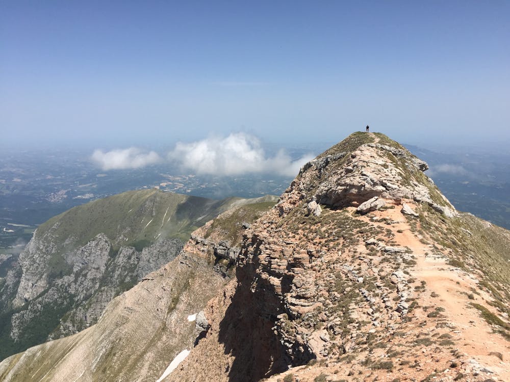 Monte Sibilla summit with the approach in the background