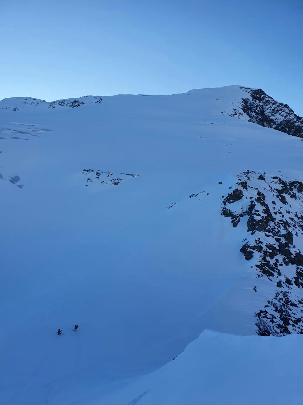 View of Grassen summit from Biwak Grassen