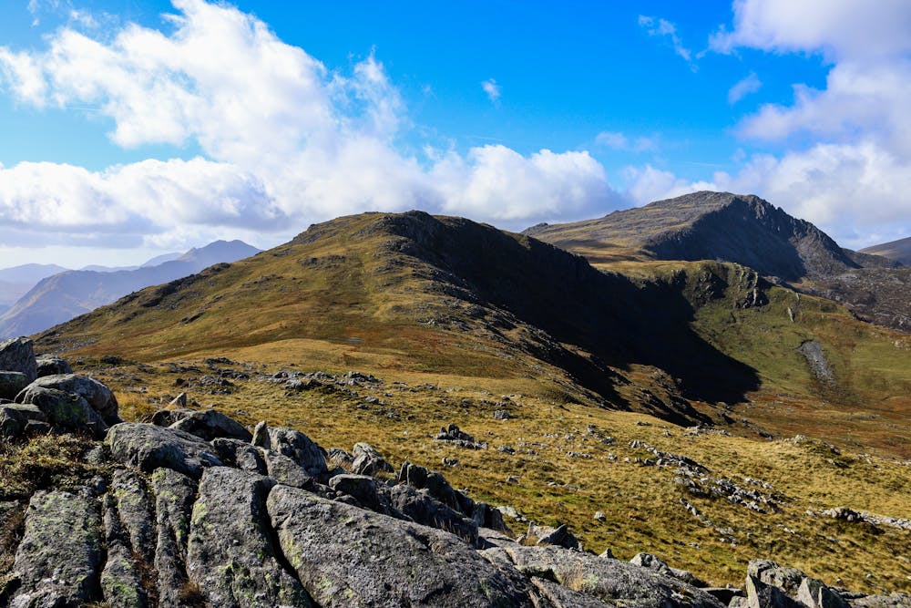 Looking along the Glyder ridge