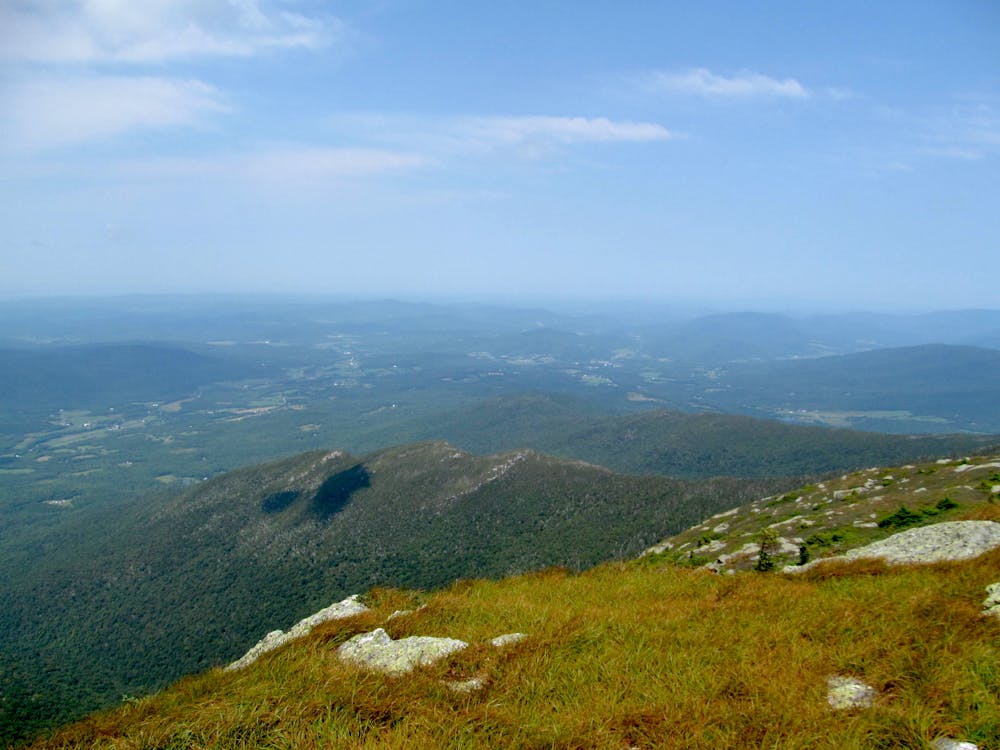 Looking out from Mount Mansfield