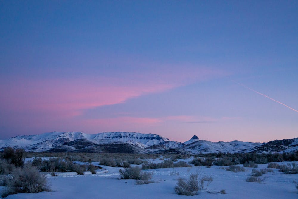 Pre-dawn light on the Trout Creek Mountains.