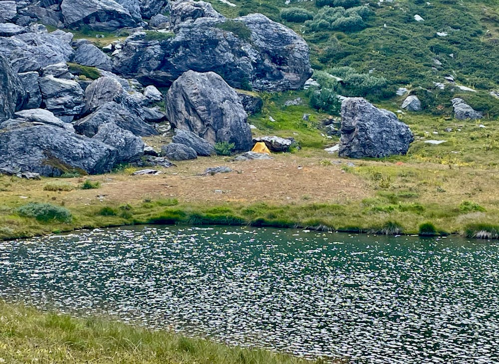 Bivuac at Gior Lake