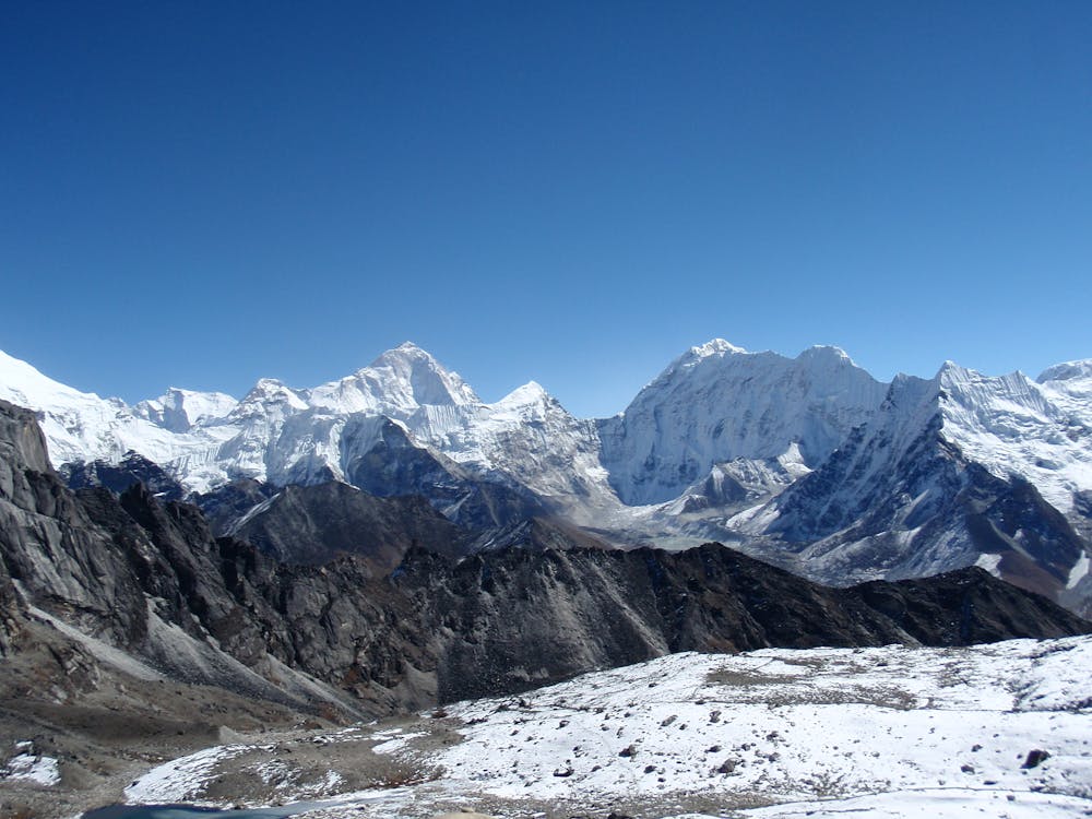 Looking across to the epic west face of Makalu