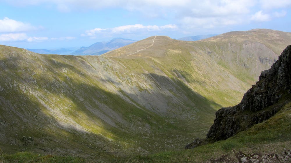 Helvellyn ridge north to White Side