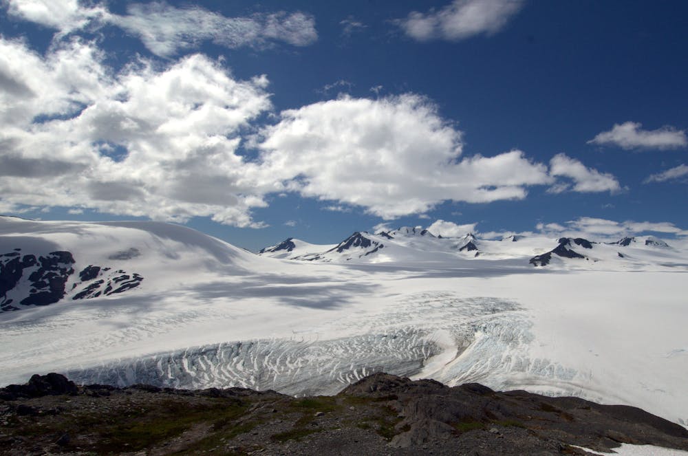 Nunataks in the Harding Icefield