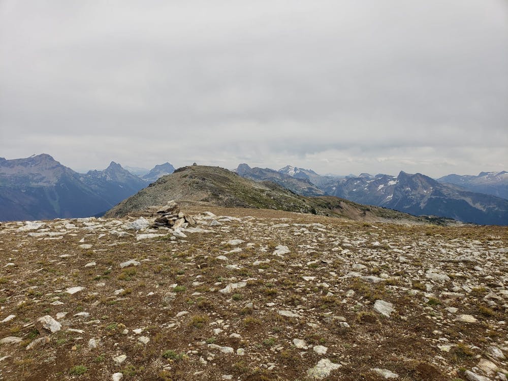 The fire lookout with the northern Monashees behind