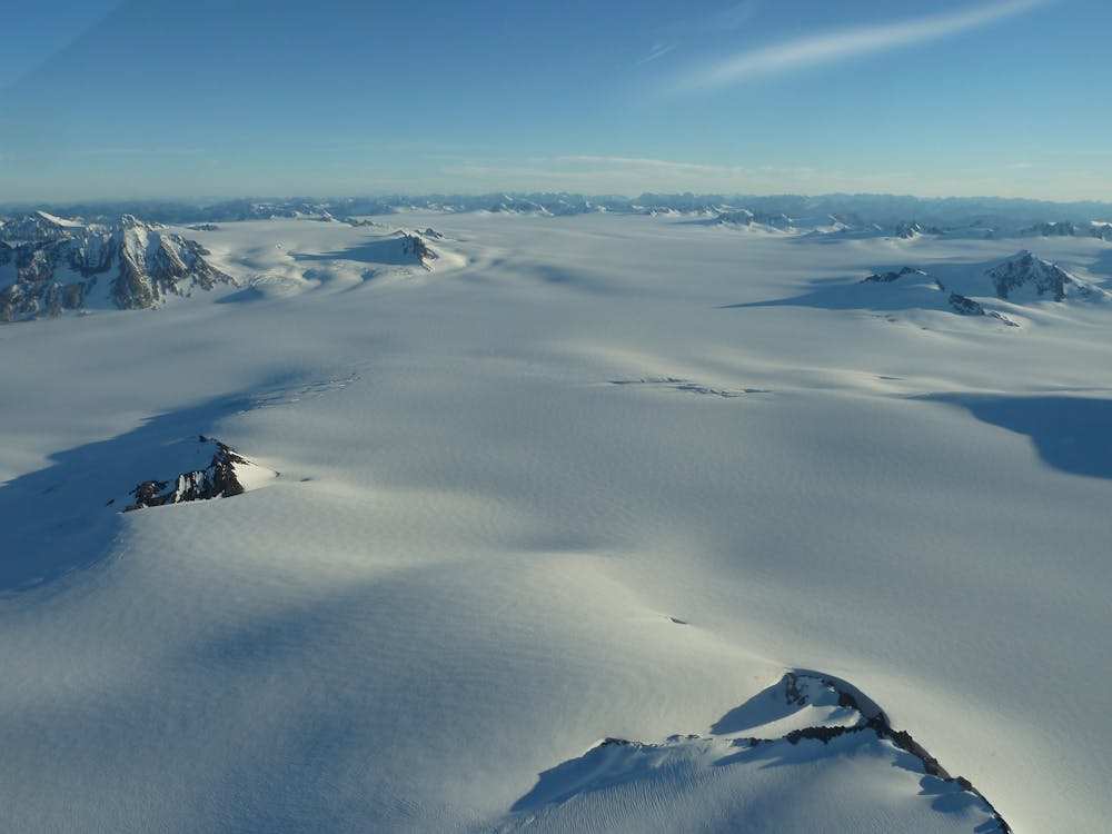 Aerial view of the Harding Icefield