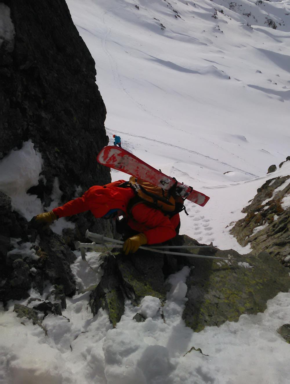 Scrambling up to the Brêche