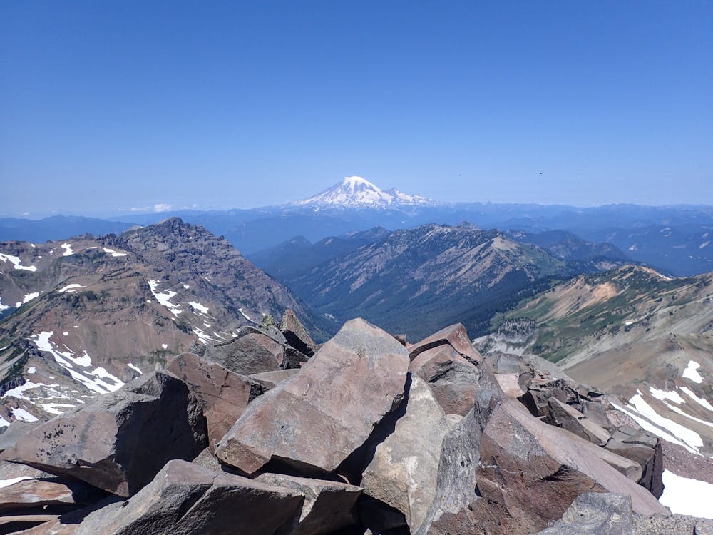 View of Mount Rainier from the Goat Rocks