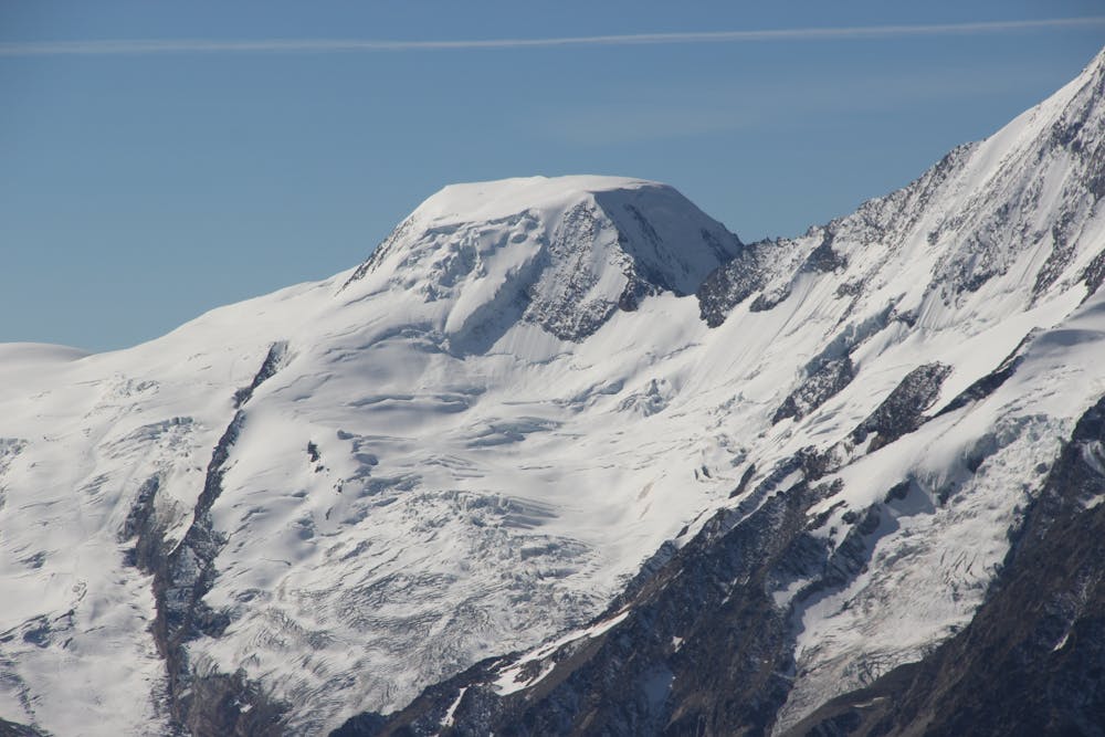 Alphubel- your ascent route is up the L most glacier