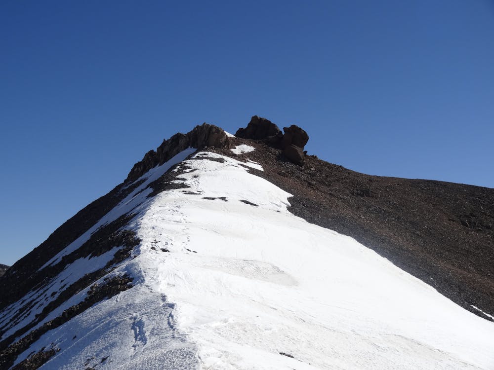 Typical terrain on the summit ridge.