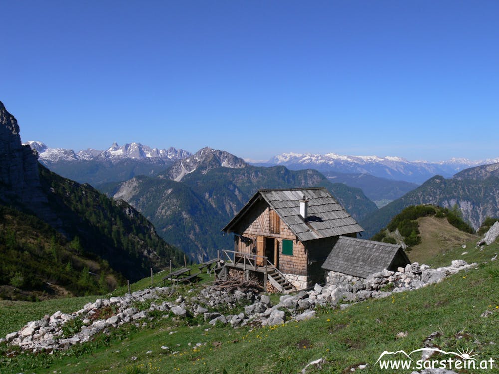 Sarstein hut on the mountain Sarstein