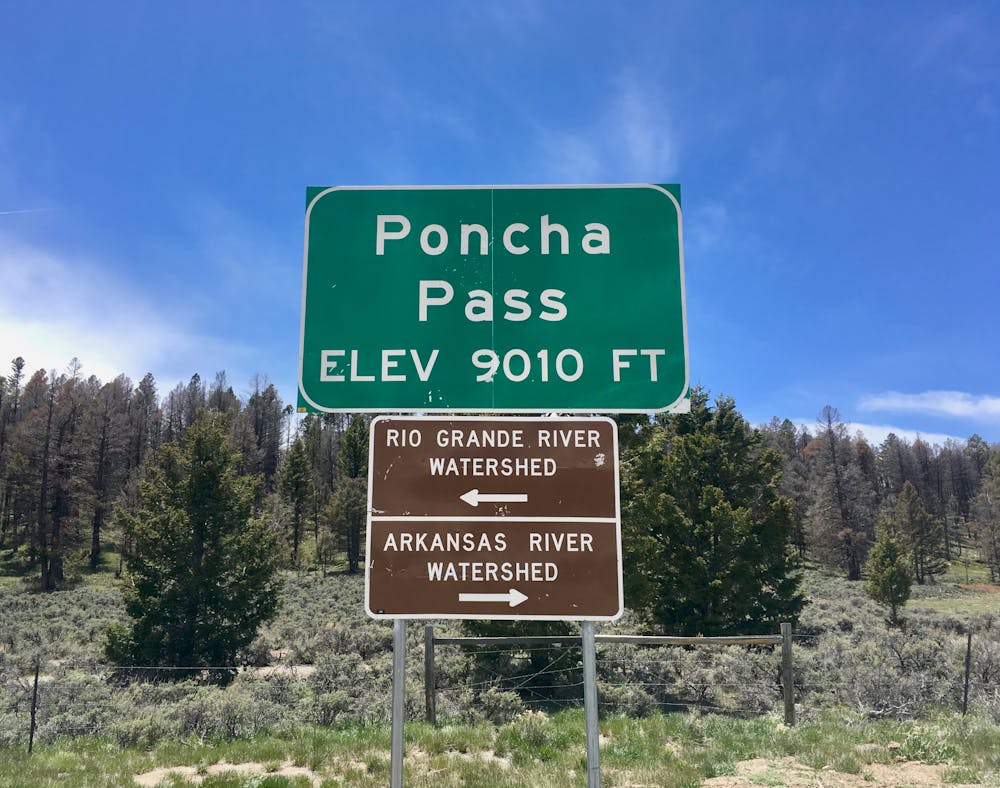 Poncha Pass sign