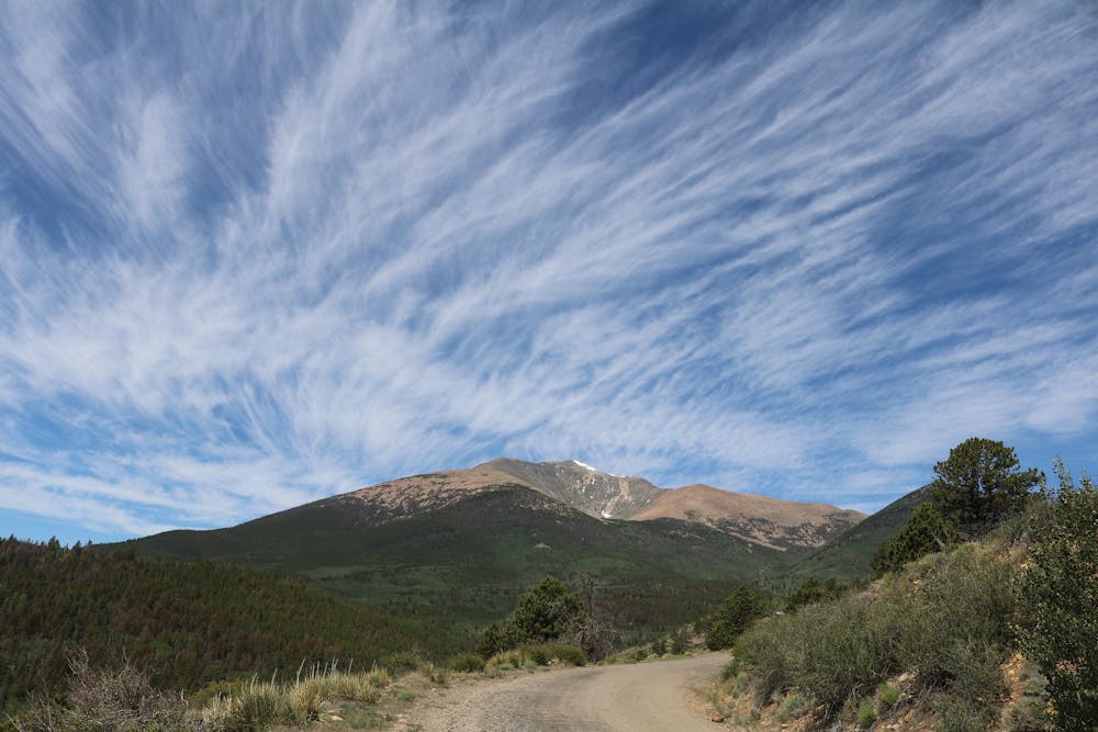 Mount Ouray and Clouds from Marshall Pass Road