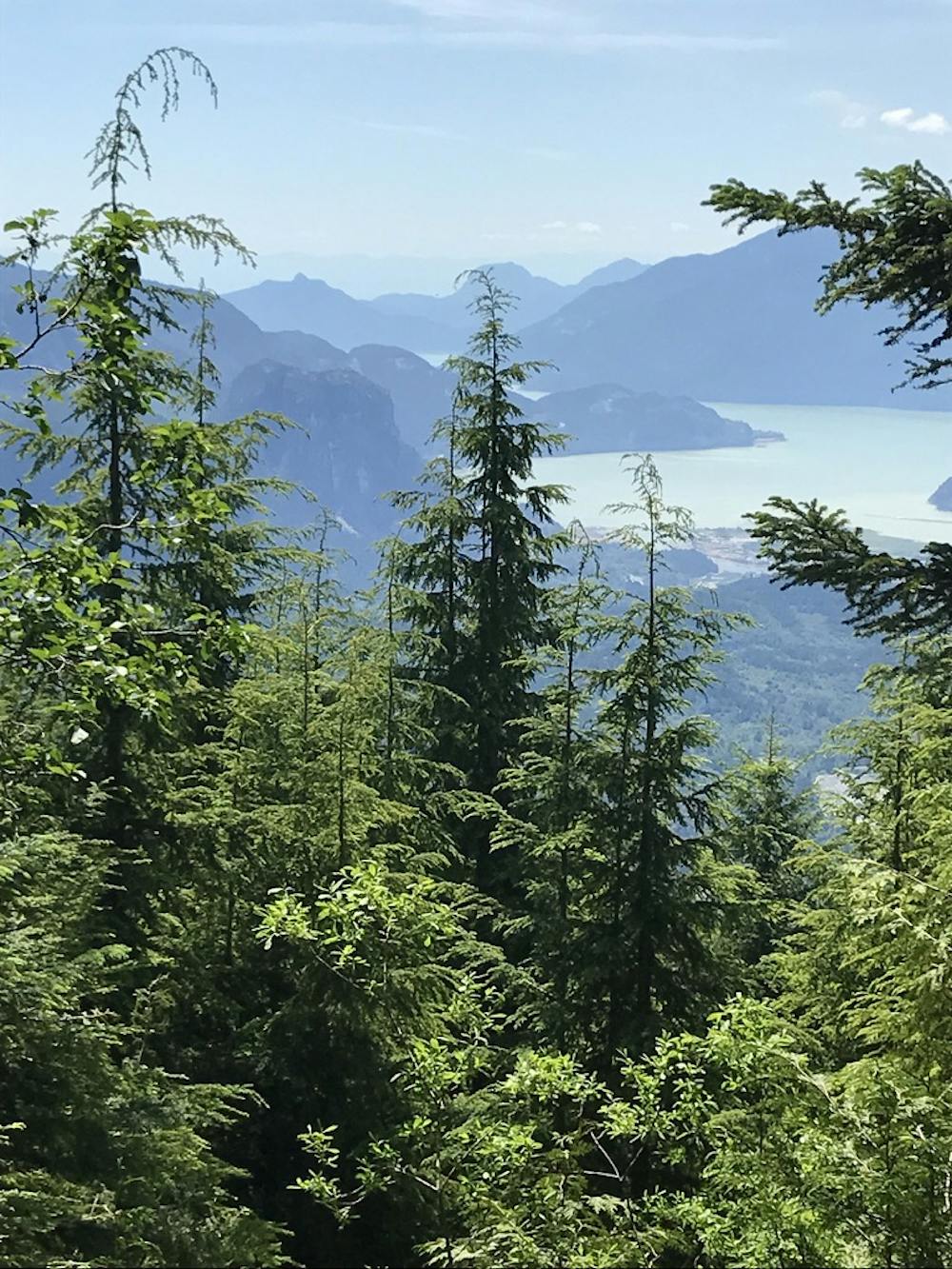 Looking back towards the Howe Sound