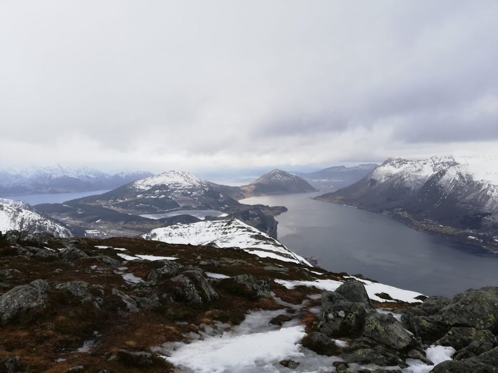 Moody views across Ørstafjorden.