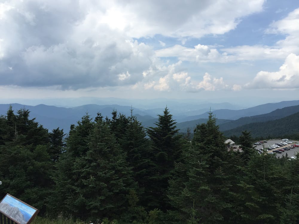 View northwest from the summit of Mount Mitchell