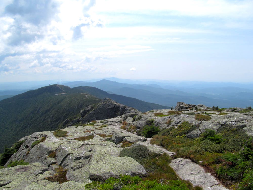 On the summit of Mount Mansfield
