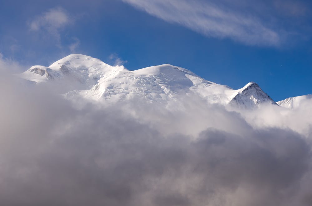 The Bosses Ridge of Mont Blanc in profile