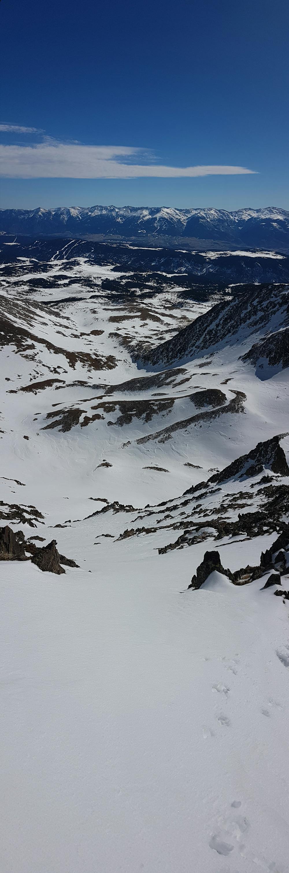 The couloir seen from the top