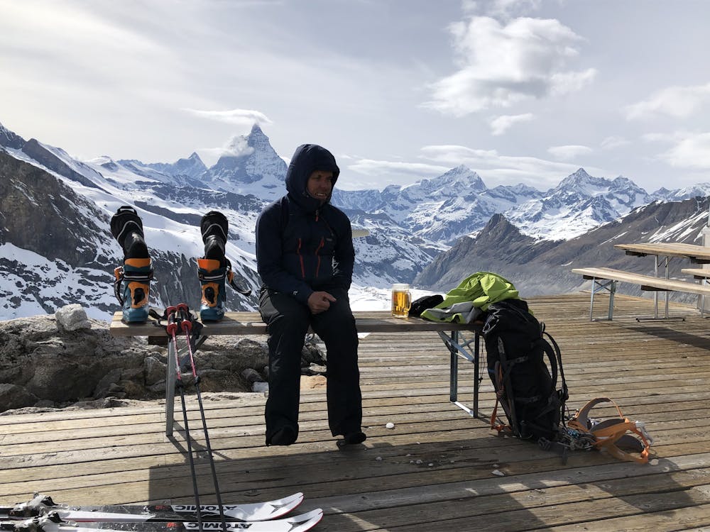 Monte Rosa Hut, view from the Terrace