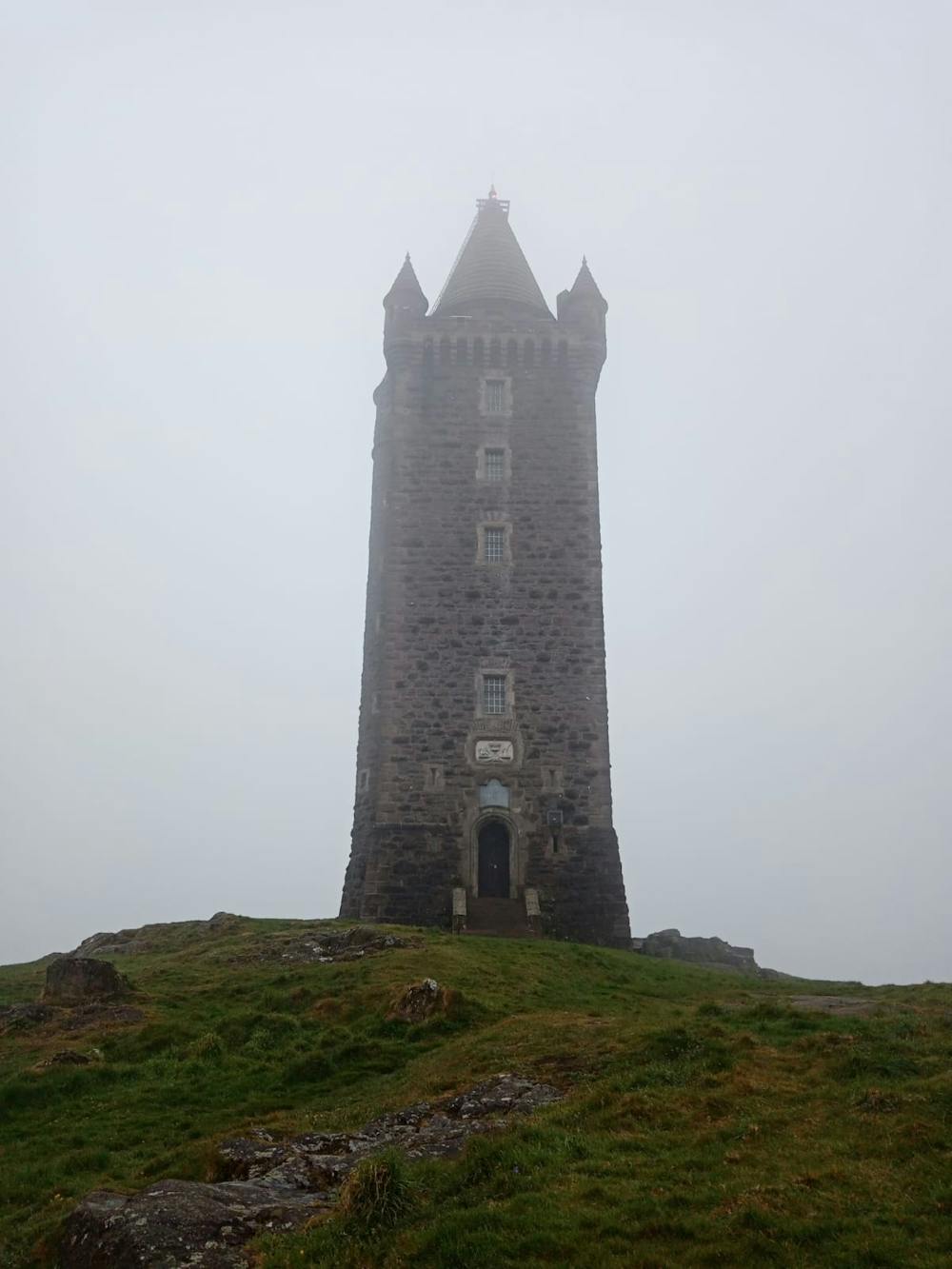 Scrabo Tower in atmospheric weather