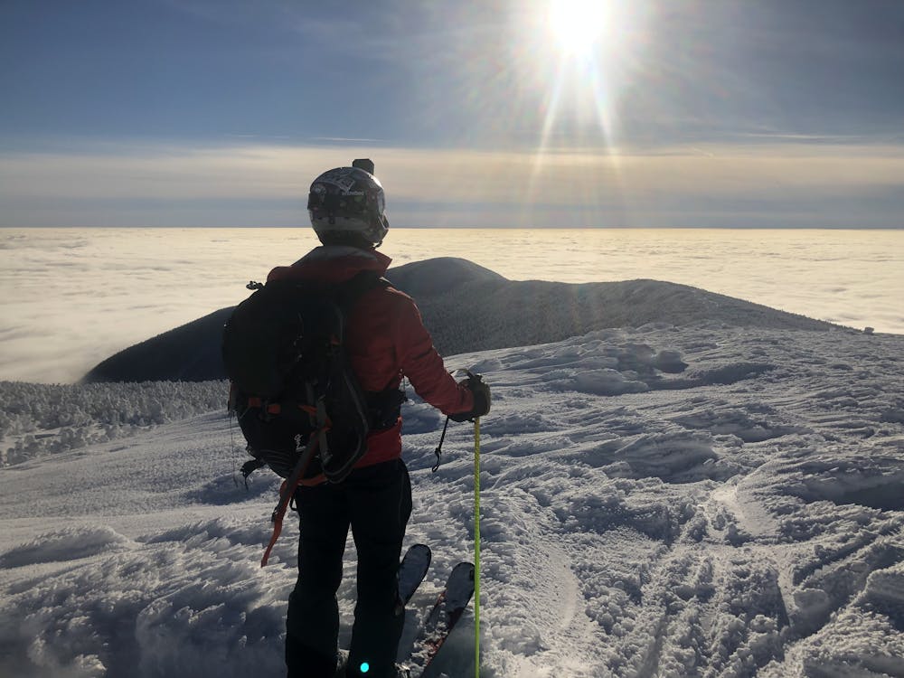 Skier (Ryan DeLena) on Mount Moosilauke