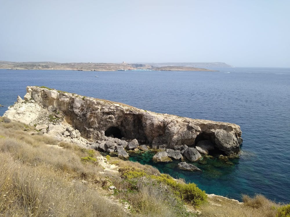 Looking across to Comino on the walk across to Mgarr