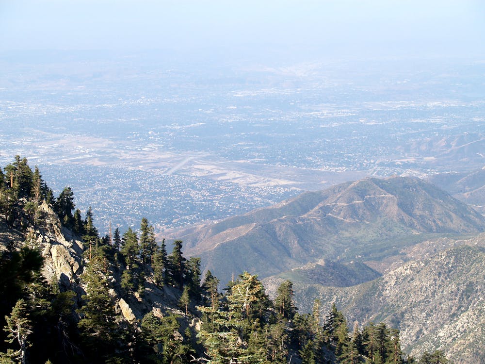 Looking out from Cucamonga Peak