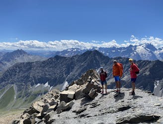 Col de Petit jean 3065 m  pentes S - Aiguille de l'Épaisseur 3230 m versant SE