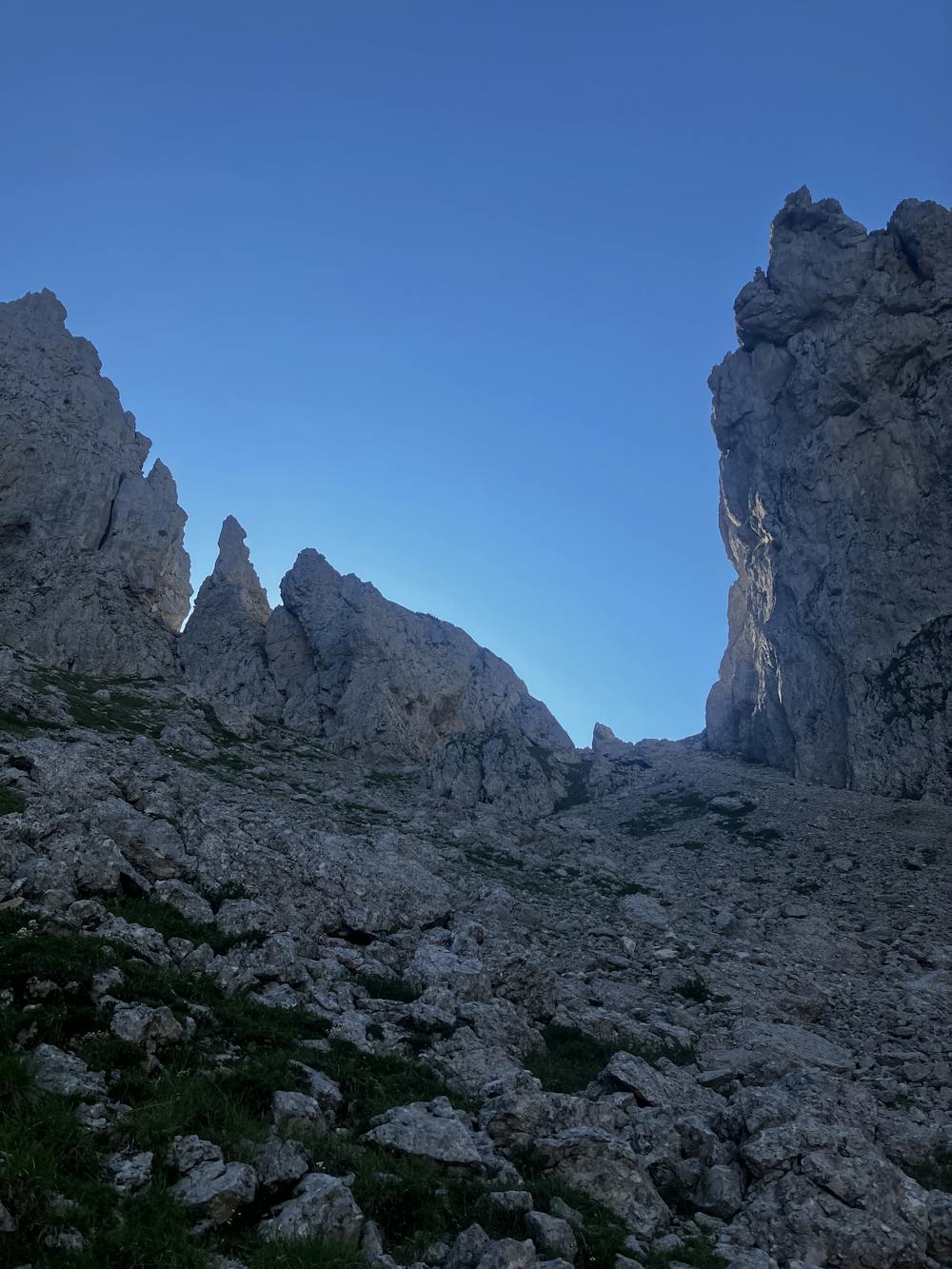 The ascent towards Forcella d'Oltro