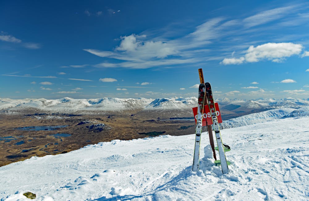 Glencoe Mountain, looking north east from the top of the Flypaper across Rannoch Moor.