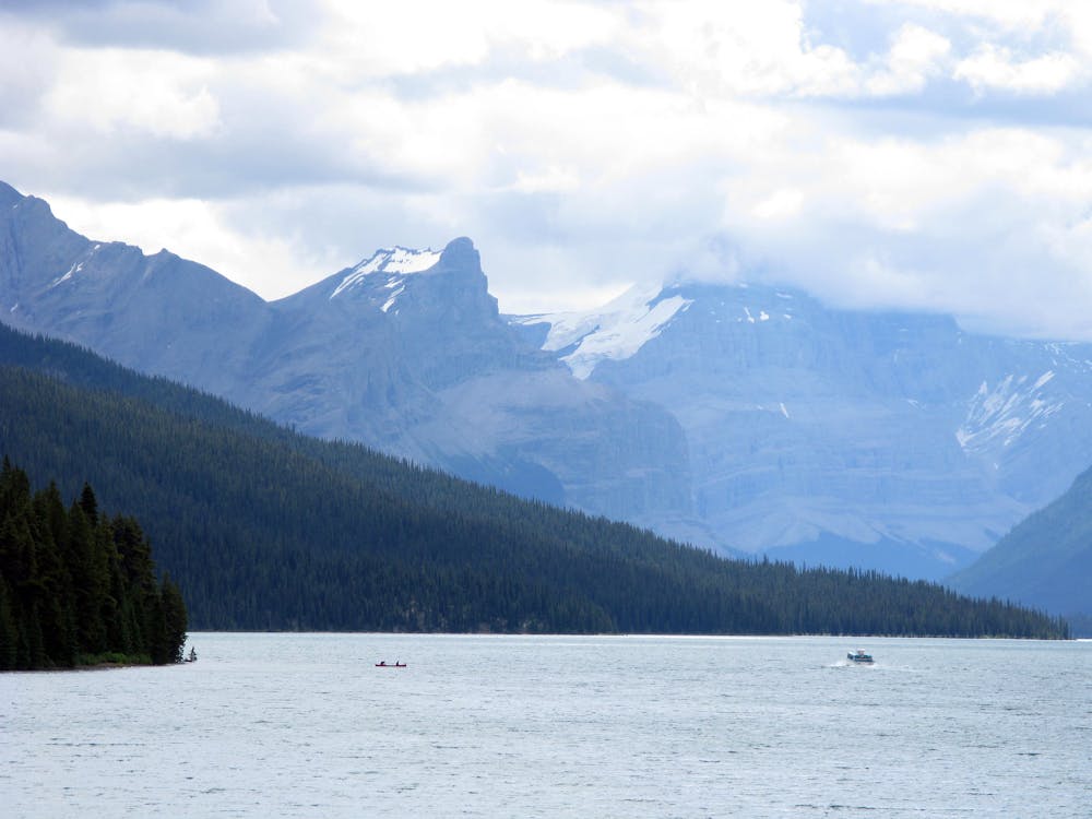 Maligne Lake, Mount Paul and Monkhead Mountain - Jasper National Park