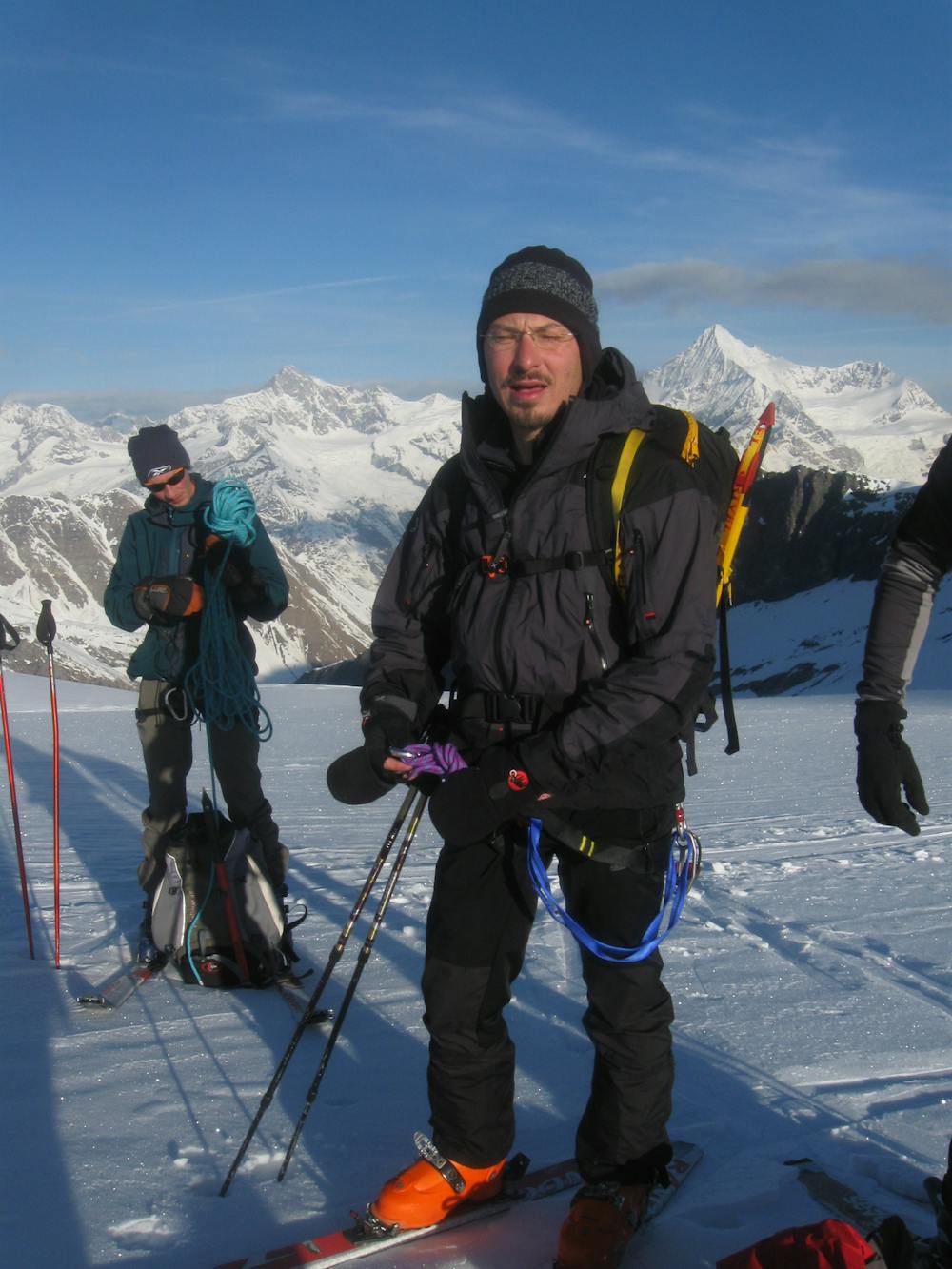 Rimpfischhorn ascent on ski