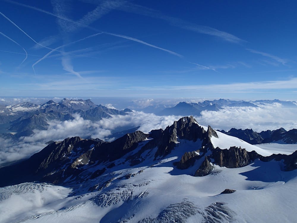 Aiguille du Tour, view from summit to the N