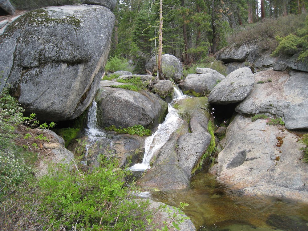 Cascade Creek, a reliable water source along the trail