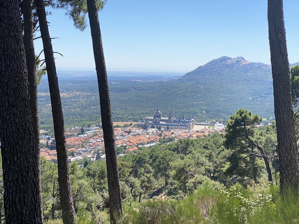 View of El Escorial on the way down back to town