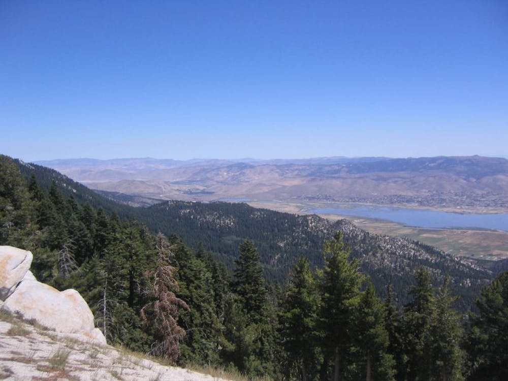 View of Washoe Lake and the Great Basin ranges to the east