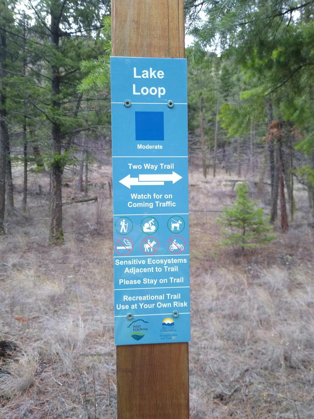 Once you reach the lake, you won't get lost!