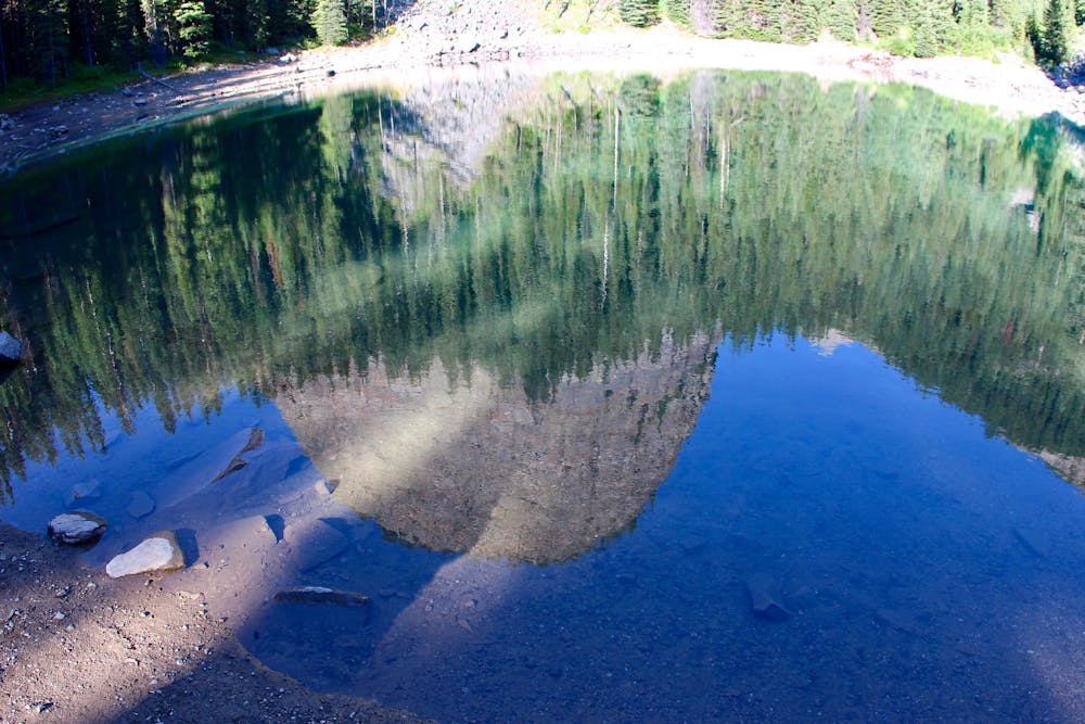 Big Beehive reflection in Mirror Lake